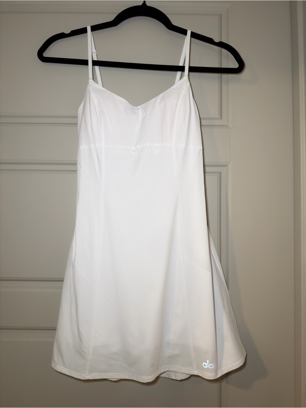ALO Yoga White Slip Dress with Adjustable Cami Straps